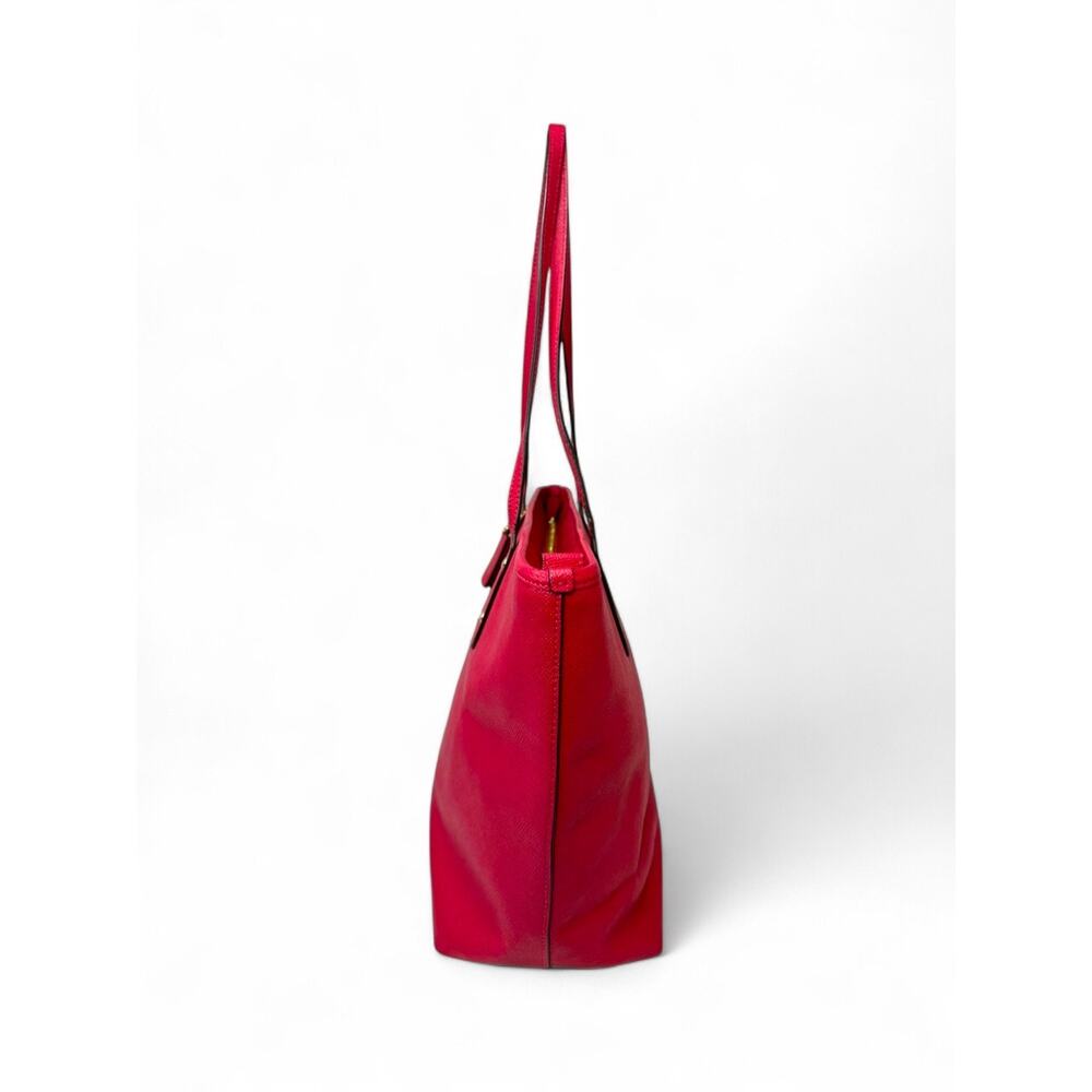 Coach City Zip Tote Cerise Hot Pink Crossgrain Leather Shoulder Bag - Picture 8 of 11